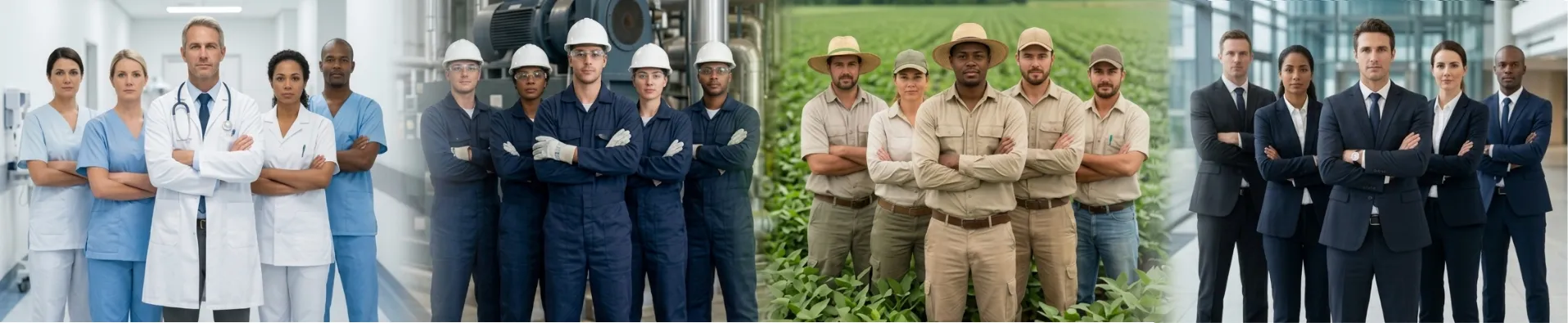 Equipes dos segmentos atendidos: saúde, indústria, agronegócio e corporativo